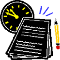 Clock,Pad and Pencil